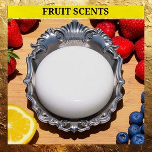 Lotion Bar: Fruit Scent Choice - Organic Solid Body Lotion - Zero Waste Moisturizer - Dry Skin Care