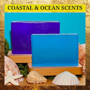 Shave Soap: Coastal Scent Choice - Botanical Shaving Bar, Lathering Moisturizing Soap, Men&#39;s Gift