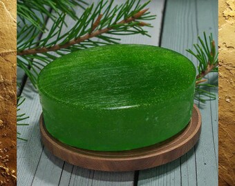 ULLR Spruce & Apple Scented Wine Soap. Antioxidant Luxury Soap Bar.