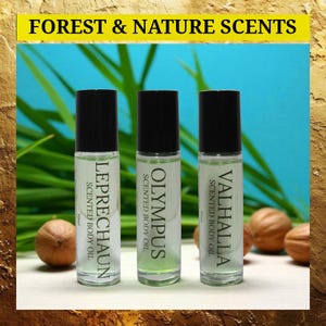 Perfume Body Oil: Forest & Nature Scent Choice - Men&#39;s and women&#39;s roll-on fragrances.