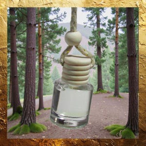 FENRIR Pine & Patchouli Forest Scented Air Freshener. Hanging Fragrance Oil Diffuser for Car, Bathroom, Closet, Small Spaces.