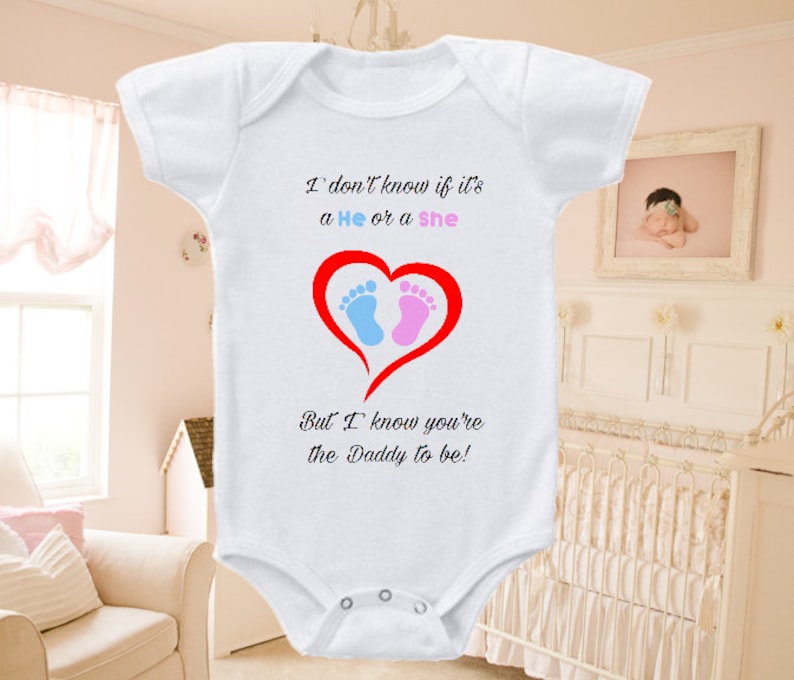 Cute Pregnancy Reveal Baby Bodysuit You/'re The Daddy To Be
