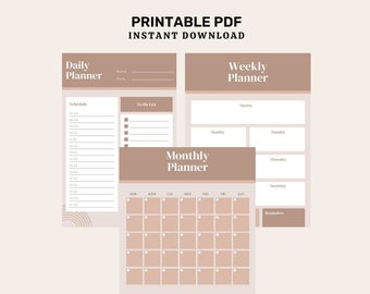 Printable Weekly Planner, Aesthetic Weekly Planner, Printable Planner ...