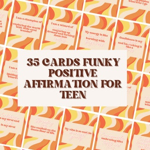 35 ausgefallene, druckbare positive Affirmationskarten für Teenager. Affirmationskarten zum Ausdrucken, digitale Affirmationskarten, positive Affirmationskarten
