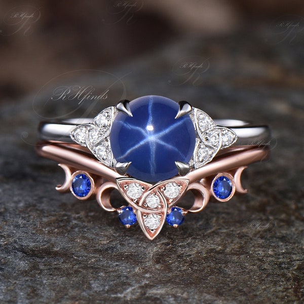 Star Sapphire Ring Woman - Etsy