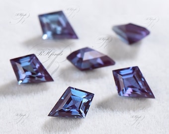 Kite Cut Alexandrite Loose Gemstone Color Change Gemstone June Birthstone Faceted Loose Alexandrite Ring Pendant Gift For Jewelry Making