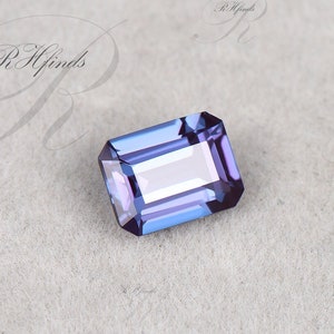 Emerald Cut Alexandrite Loose Gemstone Color Change Gemstone June Birthstone Faceted Loose Alexandrite Ring Pendant Gift For Jewelry Making