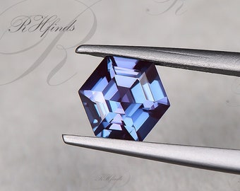 6x6mm/7x7mm corte hexagonal Alejandrita cambio de Color piedra preciosa piedra natal de junio facetado suelto Alejandrita anillo colgante regalo para la fabricación de joyas