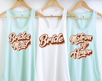 Camisas de despedida de soltera, Fiesta temática de los 80, Camisas vintage de dama de honor, Bach de los 80, Fiesta retro de los 80, Camisas de fiesta de bodas RET11