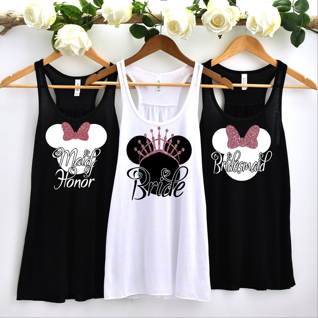Minnie Bride, Bachelorette Theme Party, Flowy Muscle Tank Tops, Bride ...