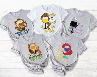 Despedida de soltera Copa de vino Princesa Camisas, Camisetas de tanque de cumpleaños, Camisas de vino divertidas, Villanos, tiempo para una mega pinta, Bajo la influencia