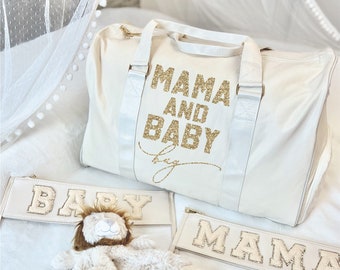 Mama Bag, Daddy Bag, Newborn Hospital Bag, Mom To Be, Baby Shower Gift, Welcome Baby Bag, Mom bag For Hospital ,Weekend Bag  D153