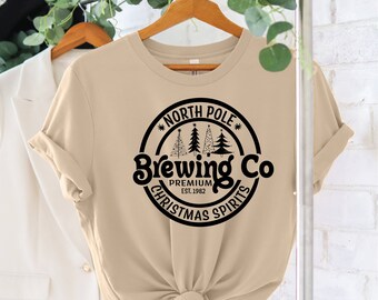 Maglietta North Pole Brewing Co, Felpa natalizia, Maglione North Pole, Brewing Co, Spirito natalizio premium, Felpa Brewing Co