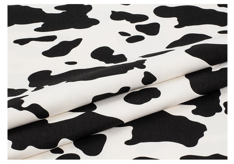 Thick Cow Print Cotton Denim Fabric DIY Handmade Bag Designer Fabric ...