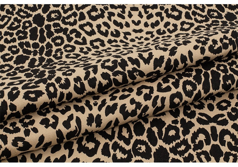 Tela estampado leopardo Tela algodón Animal Print de medio metro imagen 8