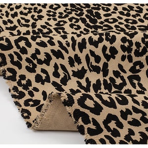 Tela estampado leopardo Tela algodón Animal Print de medio metro imagen 5