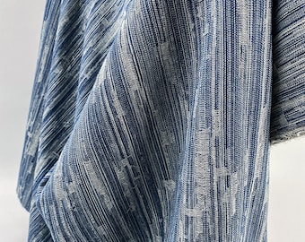 Old line jacquard washed denim fabric texture sense clothing vintage jeans DIY fabric By Half Meter