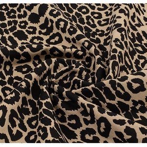 Tela estampado leopardo Tela algodón Animal Print de medio metro imagen 1