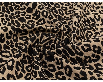 Leopard print fabric Animal Print cotton fabric by half meter