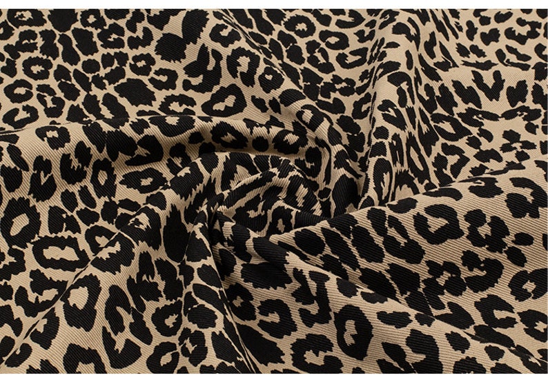 Tela estampado leopardo Tela algodón Animal Print de medio metro imagen 1