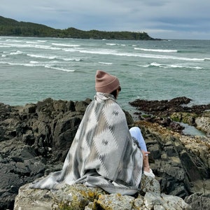 Tofino Beach Blanket | FLOW – Boho Aztec Throw, Camping Blanket Scarf
