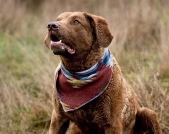 Dog Bandana | WANDERER - Southwest - Navajo - Aztec - Tie On - Pet Bandana -Upcycled - Boho