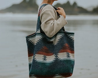 Travellin' Tote - HORIZON - Boho - Yoga Bag - Beach Bag - Weekender - Adventure Bag - Baby Bag - Market Bag - Upcycled