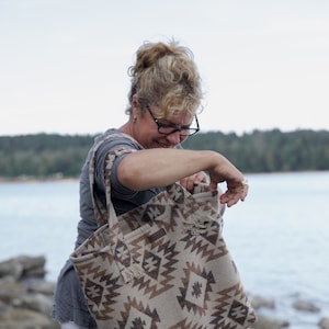 Travellin' Tote - SANDY - Boho - Yoga Bag - Beach Bag - Weekender - Adventure Bag - Baby Bag - Market Bag - Upcycled