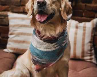 Personalized Dog Bandanna Fiesta Dog Bandana Clip on Pet Scarf New Puppy Gift Dog Bandana with Stripes