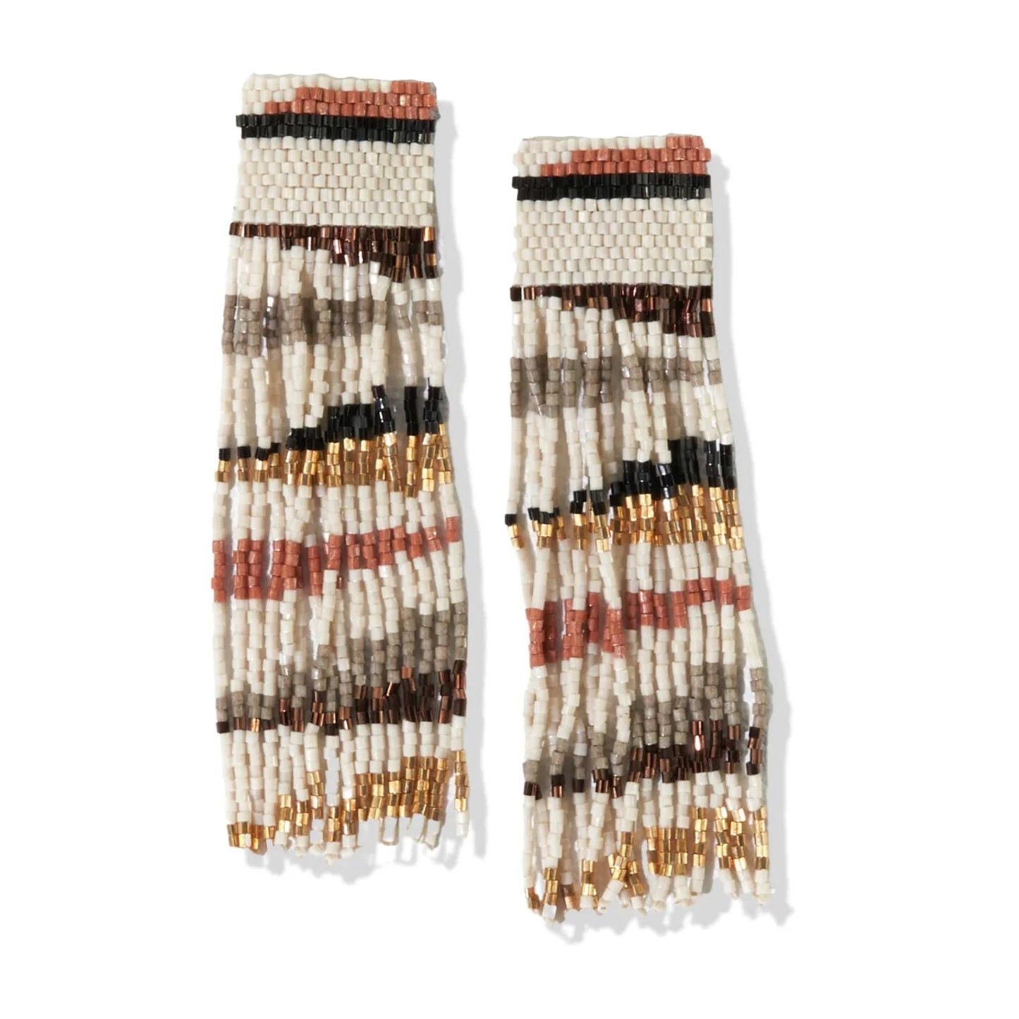 Ink & Alloy Angled Fringe Blush Earrings Ink & Alloy Angled Fringe Blush Earrings