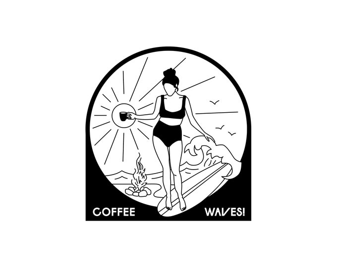 Coffee + Waves Print 2