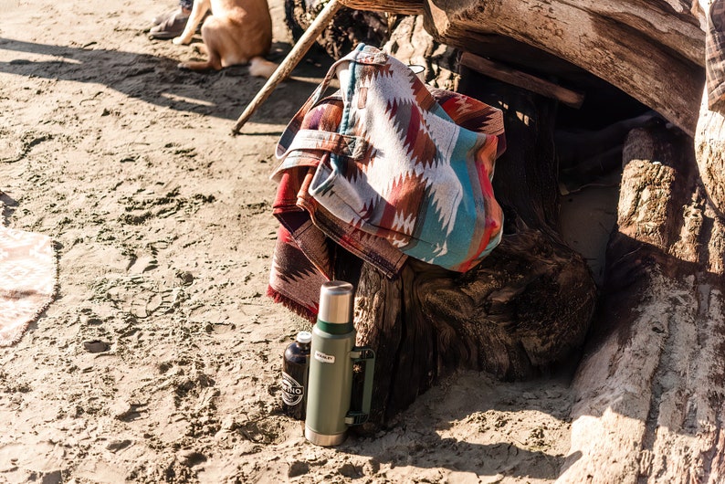 Travellin' Tote THE TRAVELER Boho Yogatas Strandtas Weekendtas Avontuurtas Babytas Markttas Upcycled afbeelding 2