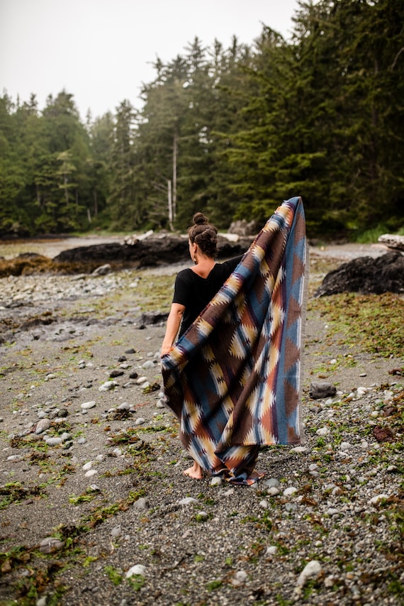 Tofino Beach Blanket OASIS Boho Aztec Navajo Camping Blanket Throw