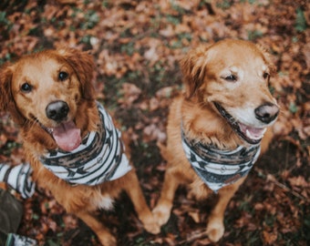 Dog Bandana | OUTBACK - Southwest - Navajo - Aztec - Western - Geometric Tie On - Pet Bandana -Upcycled