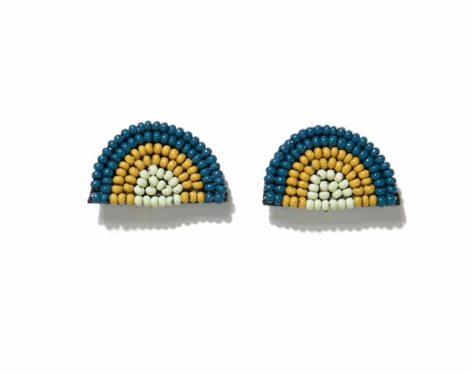 Sophia Rainbow Beaded Post Earrings