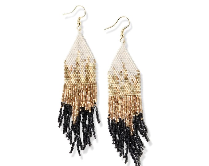 Claire Ombre Beaded Fringe Earrings