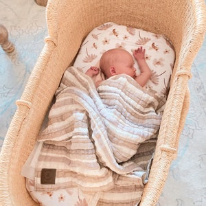 Au Natural Baby Blanket Cotton Ramie Natural Ecofriendly Newborn Swaddle Blanket Crib Blanket image 2