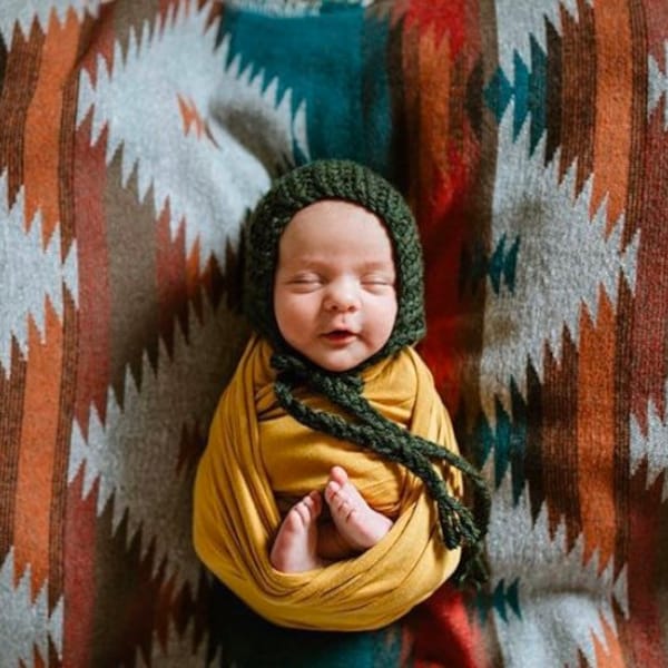Azteken Babydecke | Kinderwagendecke aus Wollmischung
