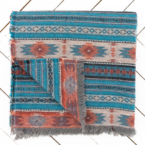 Tofino Beach Blanket GLACIER Boho Aztec Navajo Etsy