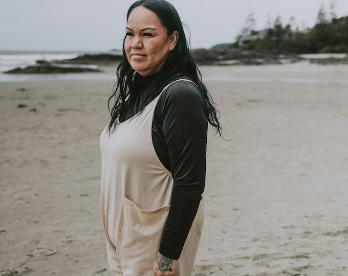 Soft Cotton Blend Romper | Relaxed Fit Jumpsuit with Pockets