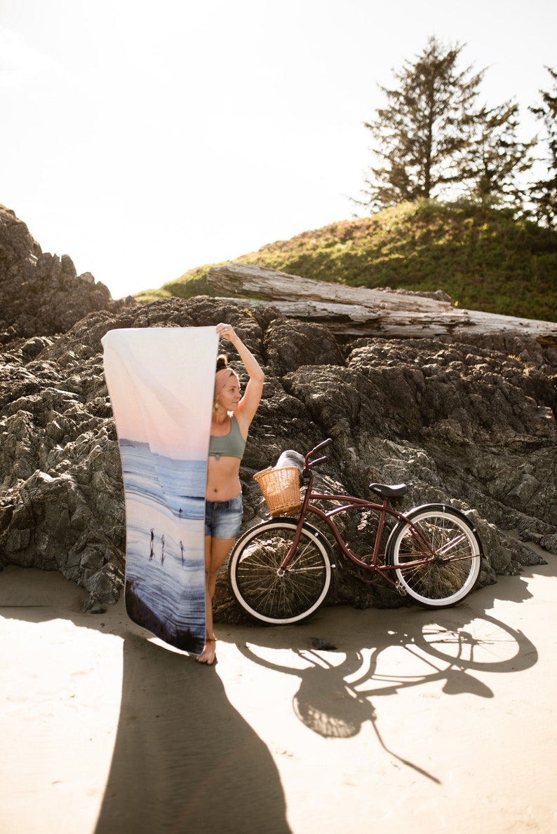 Tofino Travel Towel Recycled Ecofriendly Tofino Beach Towel Hot Yoga Towel Yoga Towel Travel Towel image 2