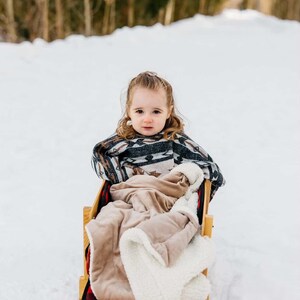 Mini Poncho | OUTBACK | Southwestern Toddler Poncho | Cozy Handmade | Hooded Cape image 2