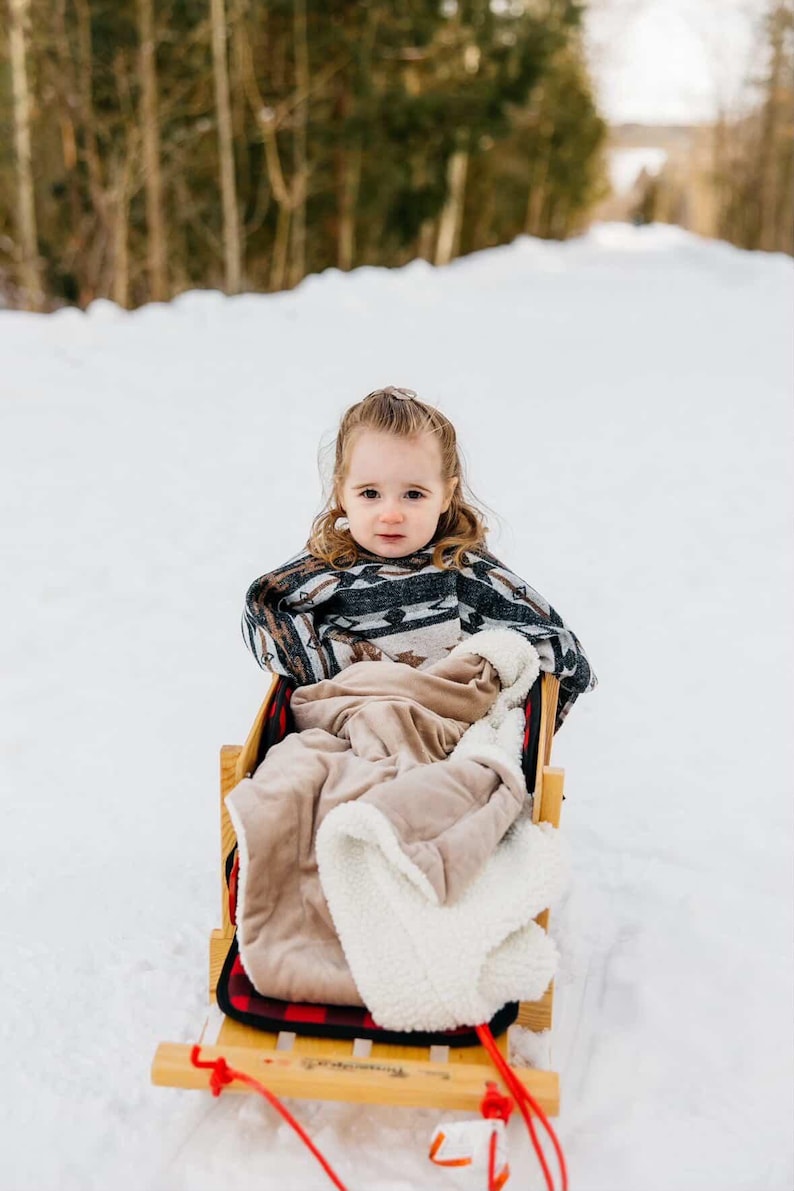 Mini Poncho | OUTBACK | Southwestern Toddler Poncho | Cozy Handmade | Hooded Cape image 2