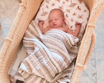 Au Natural Baby Blanket - Cotton - Ramie - Natural - Ecofriendly - Newborn - Swaddle Blanket - Crib Blanket