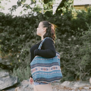 Travellin &#39;Tasche - SWITCHBACK - Boho - Yoga Tasche - Strandtasche - Weekender - Abenteuertasche - Babytasche - Markttasche - Upcycled