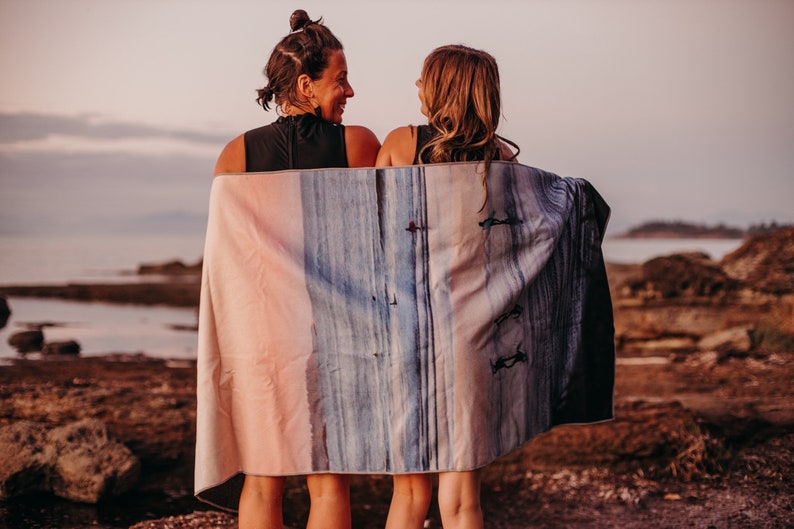 Tofino Travel Towel Recycled Ecofriendly Tofino Beach Towel Hot Yoga Towel Yoga Towel Travel Towel image 8