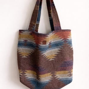 Travellin' Tote - OASIS - Boho - Yoga Bag - Beach Bag - Weekender - Adventure Bag - Baby Bag - Market Bag - Upcycled - Aztec - Navajo