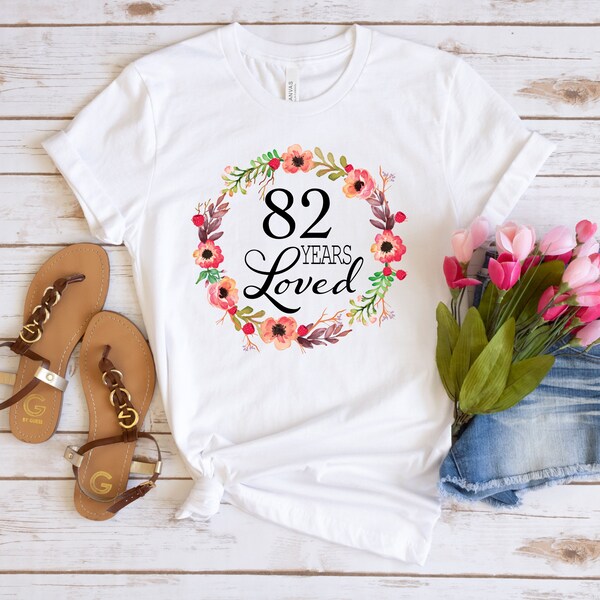 82nd Birthday Shirt Female Pink Shirts Etsy