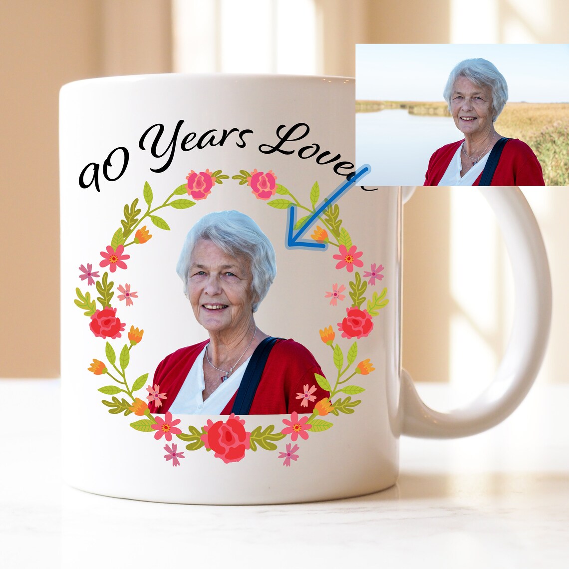 Personalized 90th Birthday Gifts for Women Photo Gift for