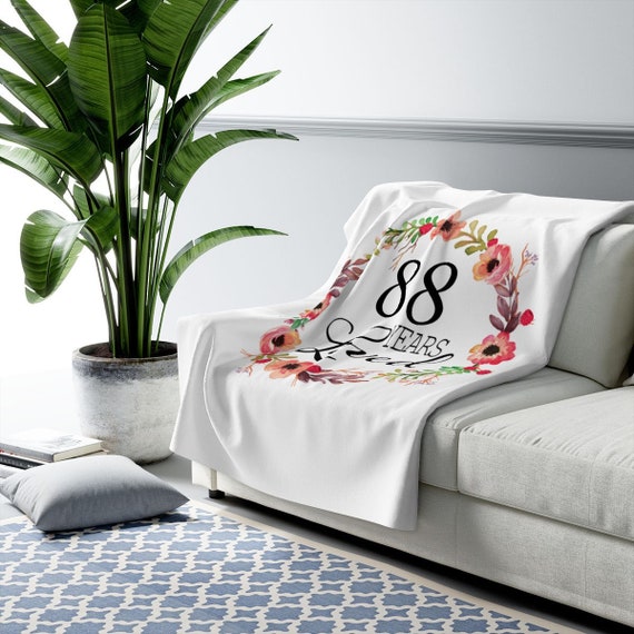 88th Birthday Gifts for Women 88 Year Old Female 88 Years Loved Throw Blankets for Her Mom Grandma Best Ideas Sherpa Fleece Blanket Etsy Canada
